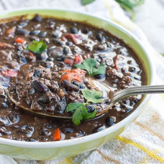 Cuban Black Bean Soup - Recipe photo by thatgirlcookshealthy