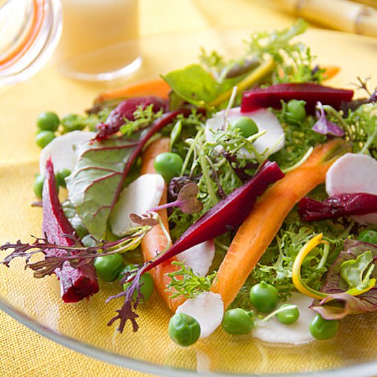 Spring Salad with Aigre-Doux - Recipe photo by SippitySup