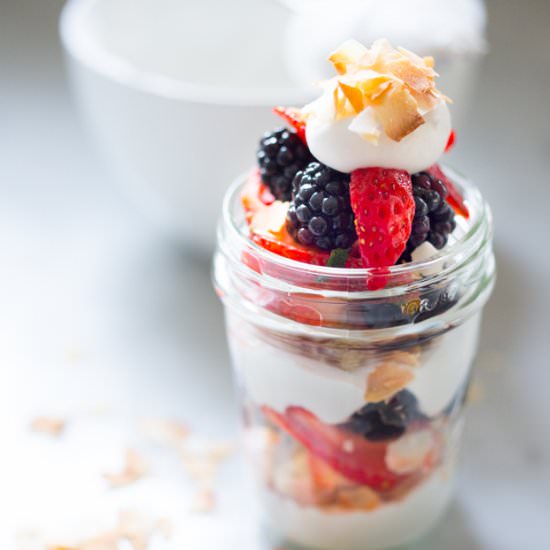 Coconut Berry Trifle - Recipe photo by Feasting at Home