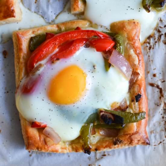 Roasted Vegetable Puff Pastry Tart - Recipe photo by SprinkledWithJules