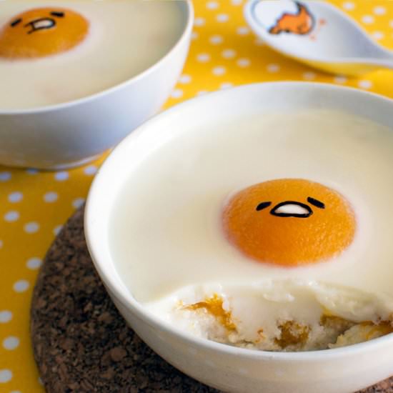 Gudetama Vanilla Milk Pudding - Recipe photo by ionlyeatcutethings