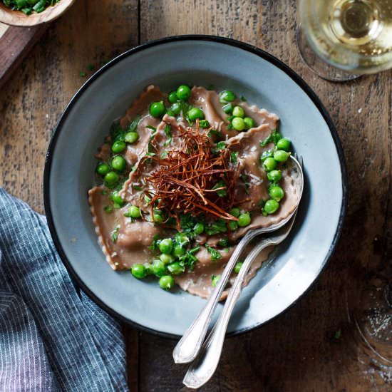 Chestnut Flour Pasta Ravioli - Recipe photo by snixykitchen