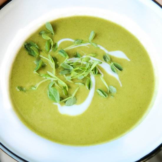 Sweet Pea Soup - Recipe photo by thehungryhoundsblog