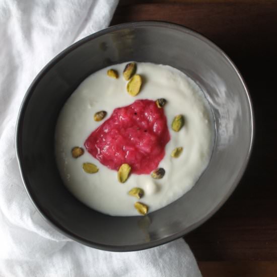 Rhubarb Cardamom Compote - Recipe photo by hungryinlove