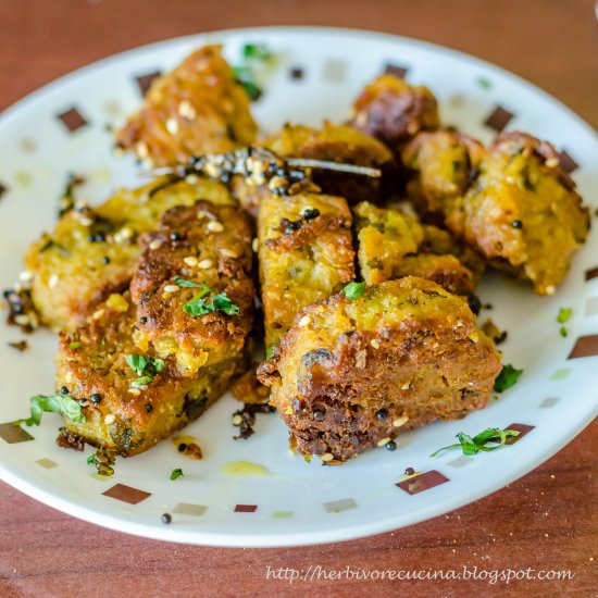 Dudhi Muthiya - Recipe photo by Herbivore Cucina