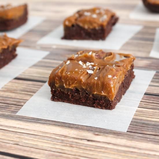 Salted Dulce de Leche Brownies - Recipe photo by biancagarcia