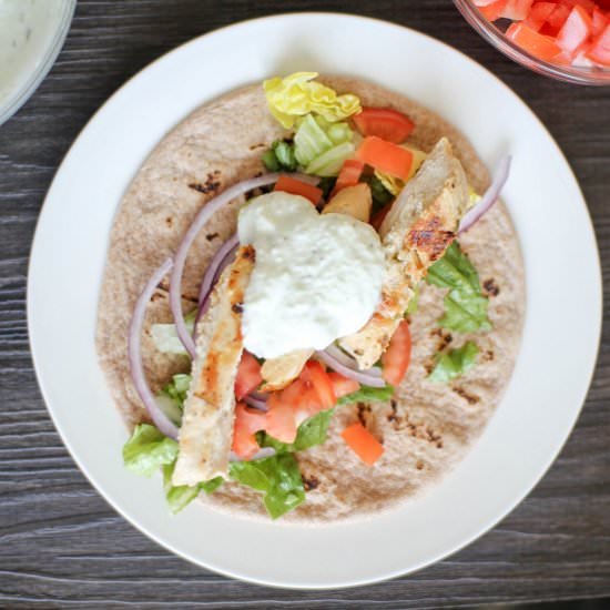Chicken Gyro with Tzatziki Sauce - Recipe photo by RecipeRighter