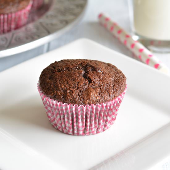 Whole Wheat Chocolate Muffins - Recipe photo by Nourishedsimply