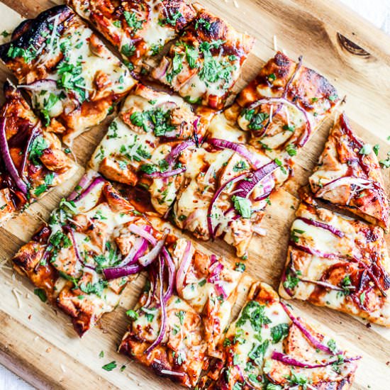 Homemade BBQ Chicken Pizza - Recipe photo by Honest and Tasty
