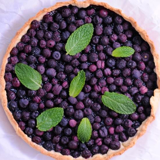Blueberry Mint Tart - Recipe photo by WEAR EAT LOVE