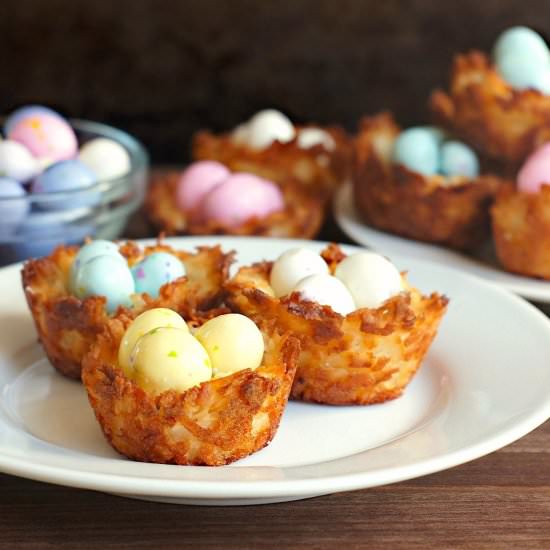 Easter Egg Coconut Macaroon Nests - Recipe photo by fearlesshomemaker