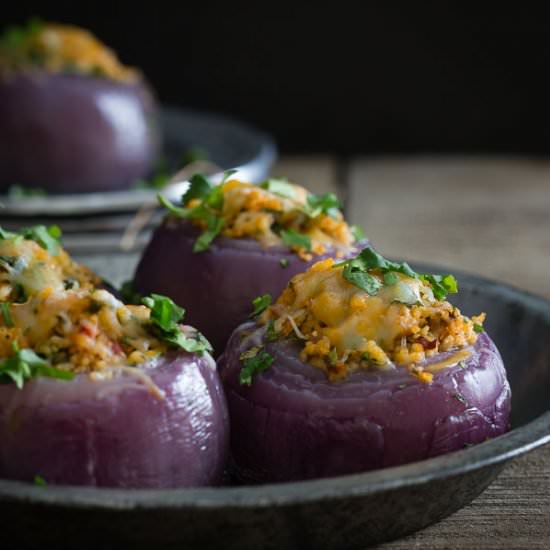 Mexican Stuffed Onions - Recipe photo by Running to the Kitchen