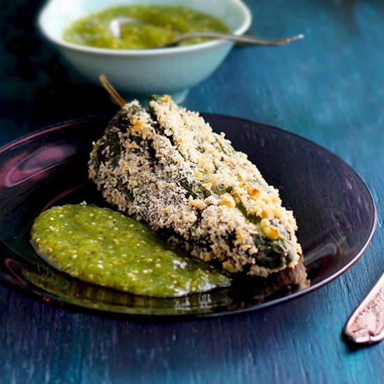 Cheese and Cilantro Chile Rellenos - Recipe photo by calizona
