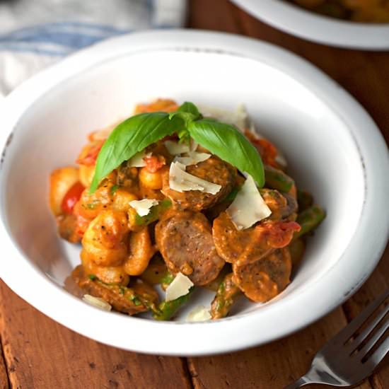 Gnocchi with Chicken Sausage - Recipe photo by Jessica Gavin