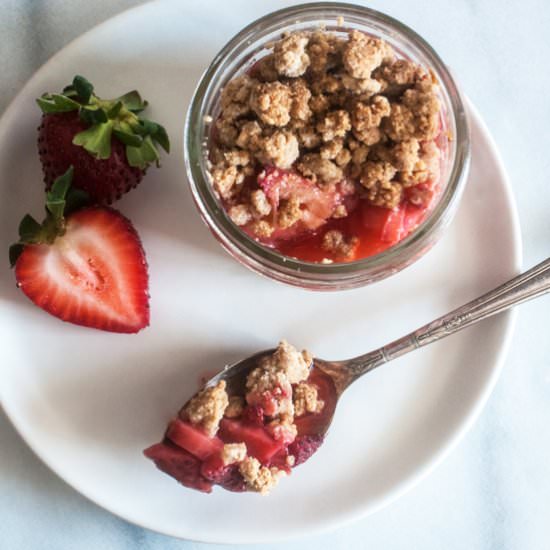 Strawberry Rhubarb Crumbles - Recipe photo by sweet-treats-baking