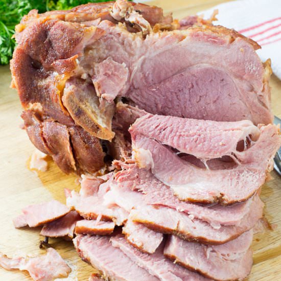 Slow Cooker Maple Braised Ham - Recipe photo by artandthekitchen