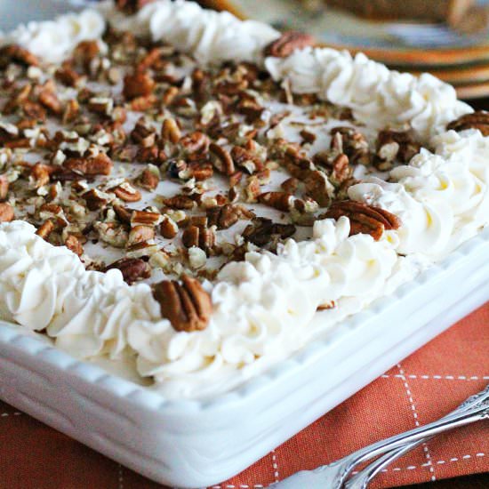 Carrot Cake Poke Cake - Recipe photo by Melissassouthernstylekitchen