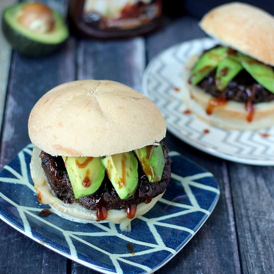 Spicy Black Bean BBQ Avocado Burger - Recipe photo by DomesticSuperhero