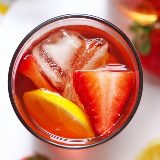 Strawberry Lemon Iced Tea - Recipe photo by ashleymarieskitchen