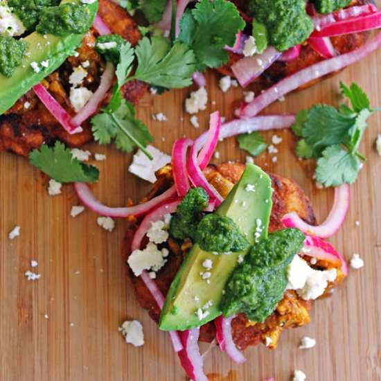 Chicken arepas - Recipe photo by Rhubarbarians
