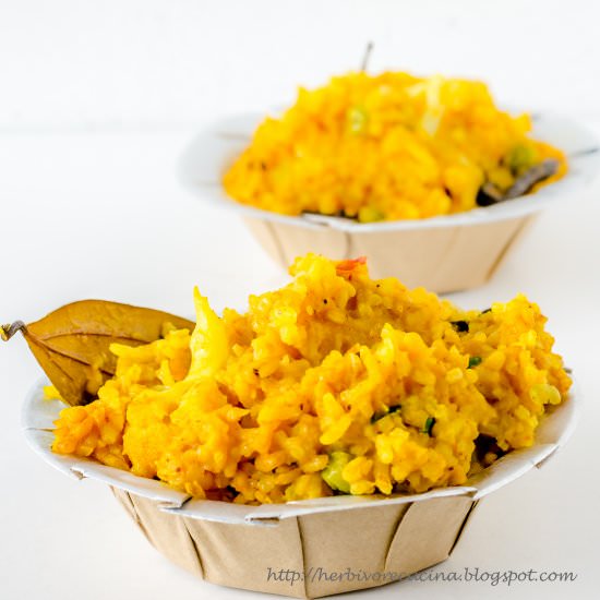 Bengali Roasted Moong Dal Khichuri - Recipe photo by Herbivore Cucina