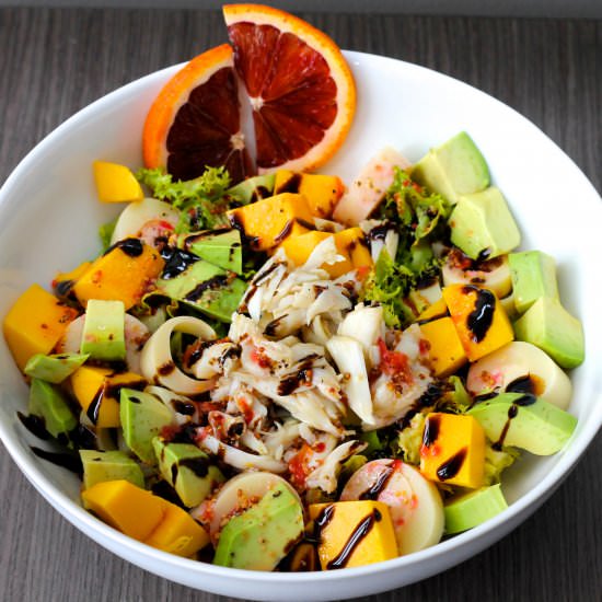 Crab, Mango and Avocado Salad - Recipe photo by saffronandsun