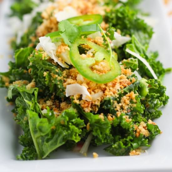 Jalapeno Popper Kale Salad - Recipe photo by platingsandpairings