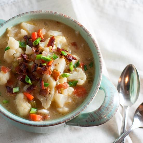 Cauliflower Chowder - Recipe photo by kimshealthyeats