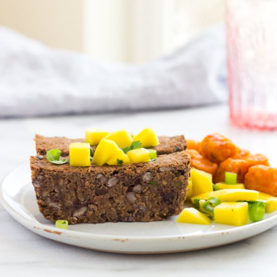 Black Bean Loaf with Mango Salsa - Recipe photo by making thyme for health