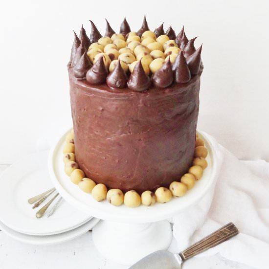 Cookie Dough Brownie Layer Cake - Recipe photo by Domestic Gothess