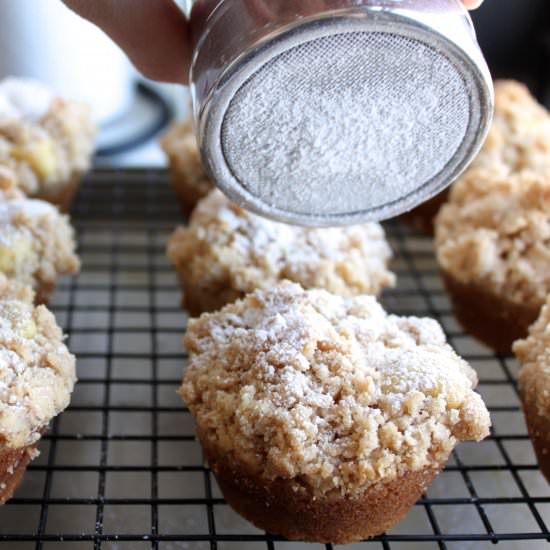 Mile-High Coffee Cake Muffins - Recipe photo by scissorsandsage