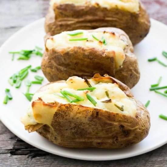 Twice Baked Potatoes - Recipe photo by eatthriveglow
