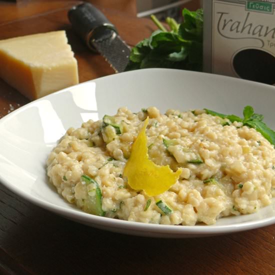 Trahanoto with Zucchini and Ricotta - Recipe photo by Ala_lemon