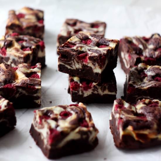 Raspberry Cheesecake Brownies - Recipe photo by ievamarija