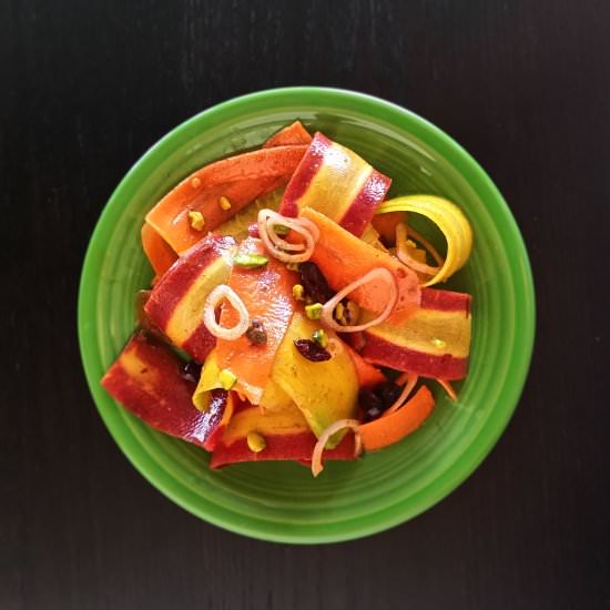 Spicy Sweet Curried Carrot Salad - Recipe photo by Karen Maginnis