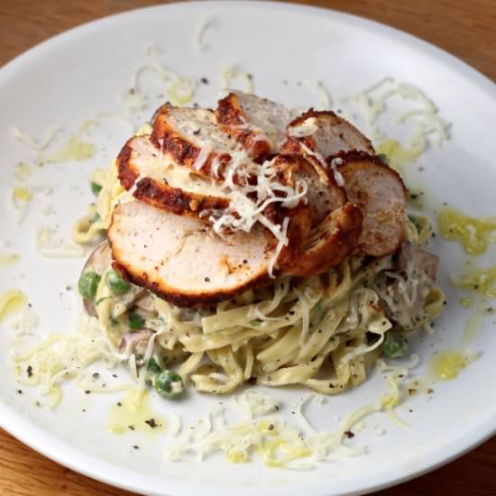 Creamy Cajun Chicken Alfredo - Recipe photo by thegirlonbloor