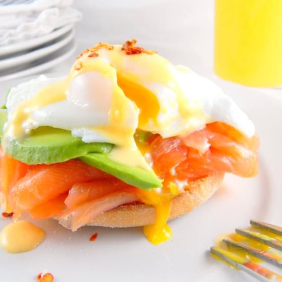 Eggs Royale with Avocado - Recipe photo by cookingismessy