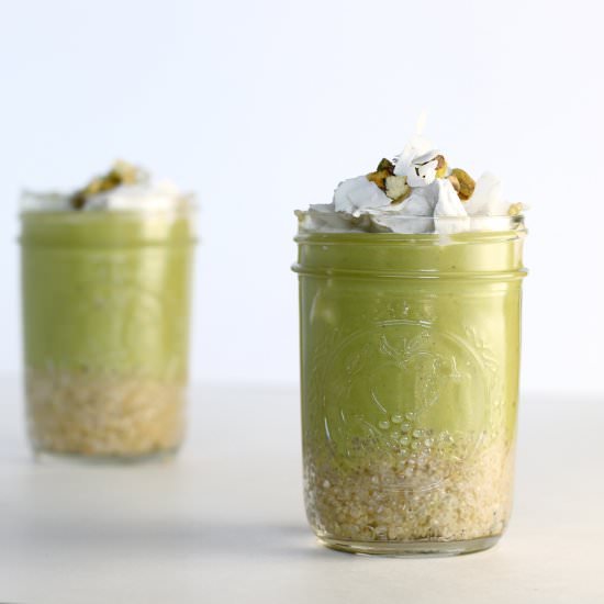 Coconut Quinoa Matcha Parfaits - Recipe photo by justjfaye