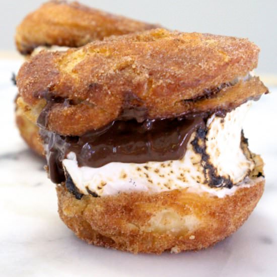 Croissant Donut S'Mores! - Recipe photo by BriteandBubbly