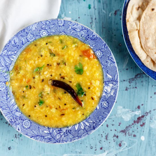 Moon Dal Tadka | Yellow Lentil Soup - Recipe photo by Sandhya Hariharan