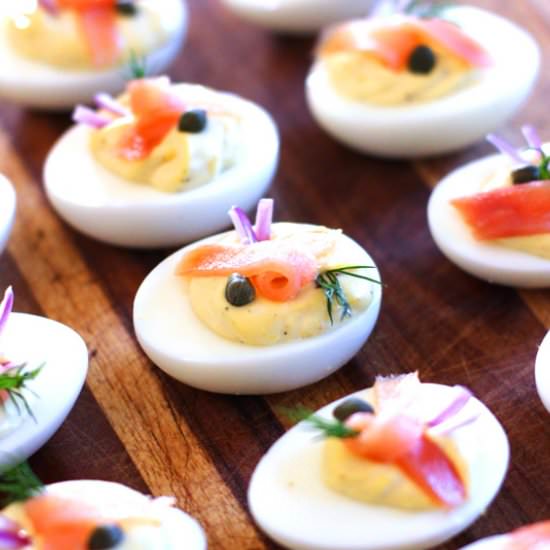 Lox Deviled Eggs - Recipe photo by bitsofumami