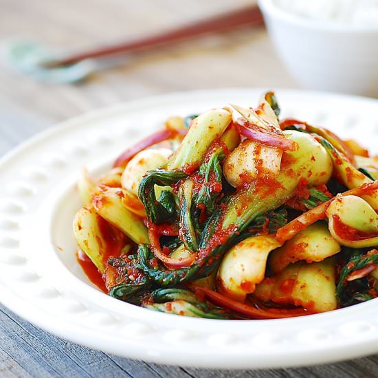 Baby Bok Choy Kimchi Salad - Recipe photo by hyosunro