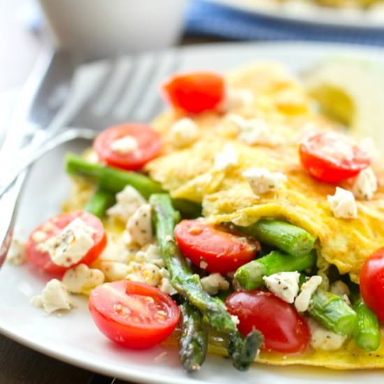 Greek Asparagus Omelets - Recipe photo by WholeAndHeavenlyOven