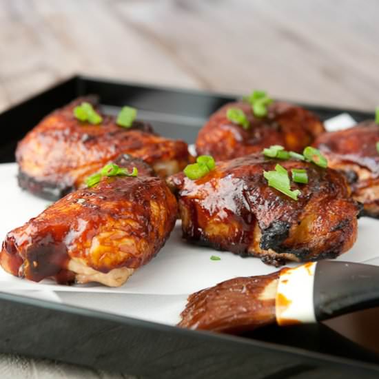BBQ Hoisin Chicken Thighs - Recipe photo by Macheesmo