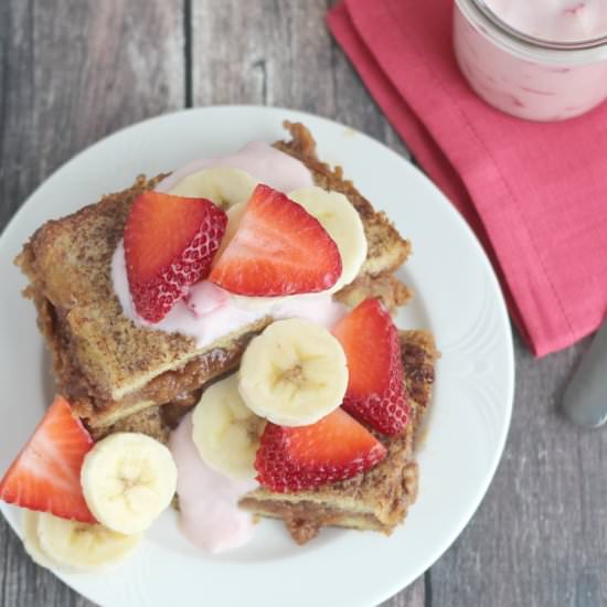 Easy Stuffed French Toast Casserole - Recipe photo by Two Healthy Kitchens