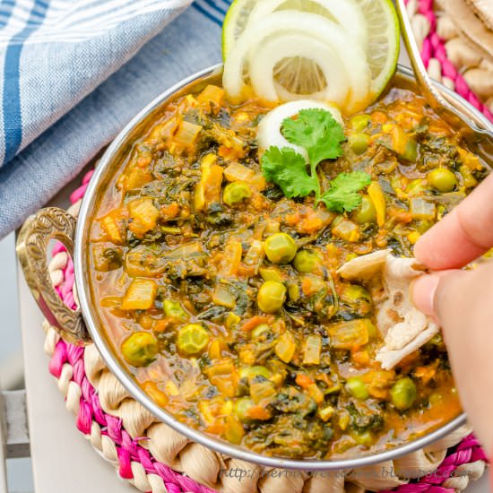 Methi Mutter Masala Curry - Recipe photo by Herbivore Cucina