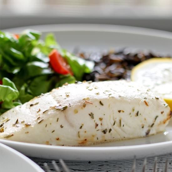 Baked Alaskan Halibut - Recipe photo by honeyandbirch