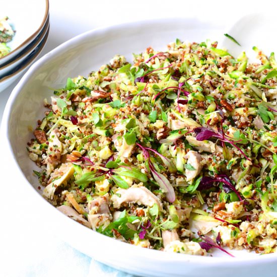 Chicken quinoa courgette salad - Recipe photo by Bibbyskitchenat36