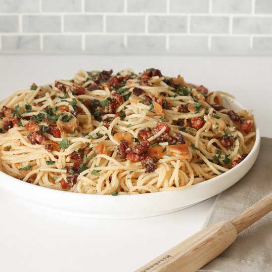Spaghetti alla carbonara - Recipe photo by kitchen_trials