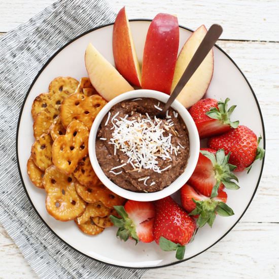 Chocolate Coconut Cookie Dip - Recipe photo by abeautifulmessblog